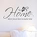 BCDshop Wall Sticker Decal Saying Home Where You are Loved No Matter What Home Bedroom Wall Decor Art Mural Removable