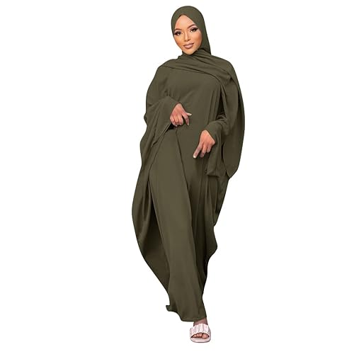 Burka for Women Muslim Hijab Dress Solid Abaya Islamic Maxi Gown