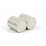 Hmlkeci Small Multi-Use Refrigerator Magnets for Refrigerator, Science, Crafts - Tiny Round Disc, Sliver, 12MM x 3MM - Approximately, 30Pcs