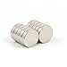 ZJWEI Small Multi-Use Refrigerator Magnets for Refrigerator, Science, Crafts - Tiny Round Disc, Sliver, 12MM x 3MM - Approximately, 30Pcs