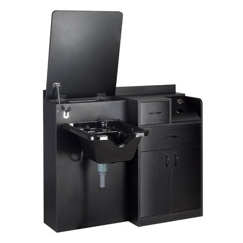 Black Salon Styling Shampoo Station