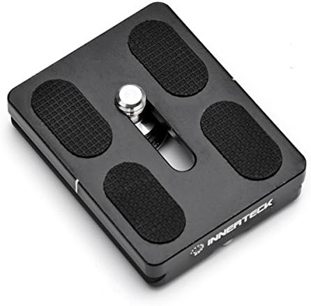 InnerTeck 50mm Black Metal Quick Release Plate for Tripod Ball Head fits all the Arca-type quick release adapters