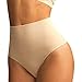 FIRSTLIKE Women Waist Cincher Girdle Tummy Slimmer Sexy Thong Panty Shapewear,Nude,XXL(Fit Waist 32.2