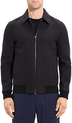Theory Men's Precision Ponte Murphy Jacket, Black, S at Amazon