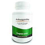 Real Herbs Ashwagandha Root Extract- Derived from 3,500mg of Ashwagandha Root with 5:1 Extract Strength- Relieves Stress, Improves Energy- High Quality Ashwagandha Supplement - 50 Vegetarian Capsules