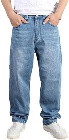 Amazon.com: XYGJZ Men's Casual Straight Leg Jeans Loose Fit Denim