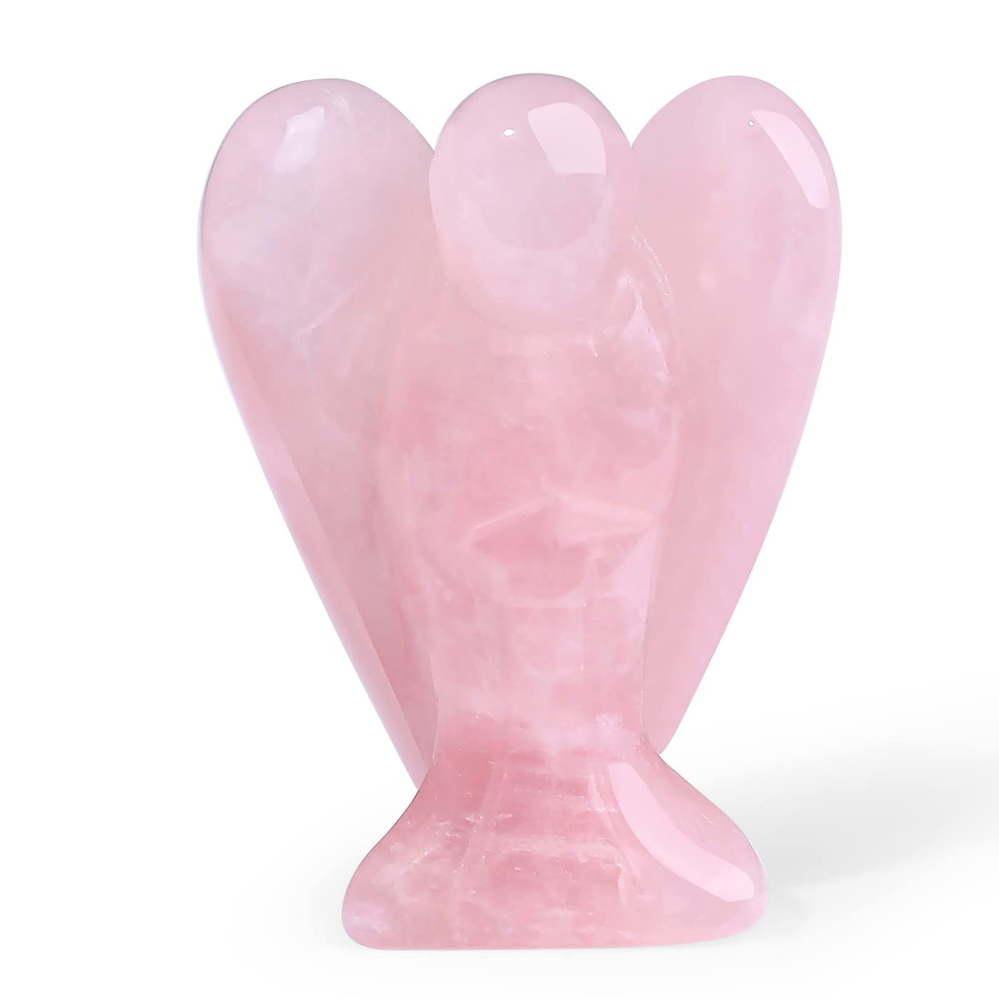 XIANNVXI Rose Quartz Crystal Angel Figurine Decor Pink Gifts for Women,Reiki 1.5" Guardian Angels Ornament Cute Room Decor