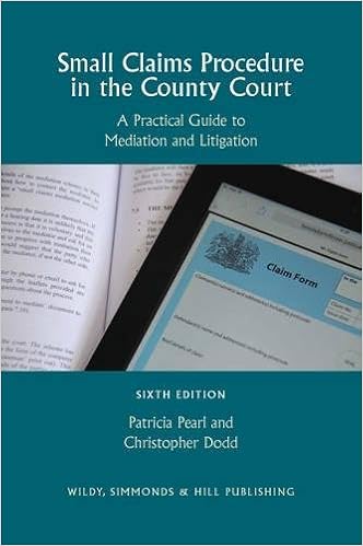 Small Claims Procedure In The County Court A Practical Guide To Mediation And Litigation Amazon Co Uk Patricia Pearl Christopher Dodd 9780854901425 Books