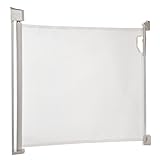 Ivation Retractable safety Gate - Indoor & Outdoor Mesh with Timed Locking System & Push-Button Release - Use in Doorway or Stairway for Baby, Kids, Toddlers & Pets, Fits opening up to 47