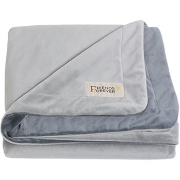 Friends Forever Deluxe Dog Blanket/Throw - 100% Pure Crystal Velvet, Soft Warm Fleece Pet Blanket for Dogs Cats Bed Couch Crate Kennel Car Trunk, Large