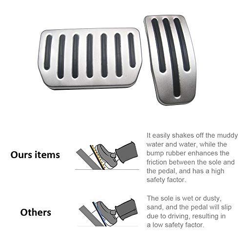 2 Anti+Slip+Brake+Pedal+Aluminium+Accelerator