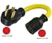 Conntek 14330 1.5-Foot Adapter 30 Amp NEMA 14-30P 4 Prong Male Plug To 30 Amp 125/250 L14-30R Volt Locking Female Connector