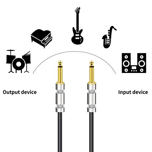 millet16zjh 300cm Electric Guitar Bass Cord Straight Right Angle Faux Leather Audio Cable - Black D