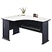 Bush Business Furniture Series A Collection 60W x 44D Left Hand L-Bow Desk in Slate and White Spectrum