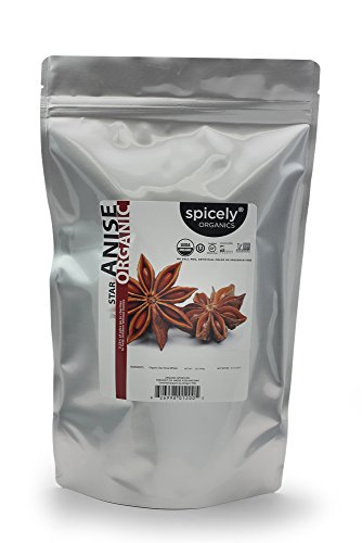 Spicely Organic Anise Star Seed 8 Oz Bag Certified Gluten Free