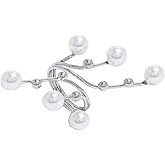 Cicod Vintage Pearl Ring Stacking Pearl Cluster Rings Adjustable Open Full Finger Ring Trendy Personality Pearls Statement Prom Jewelry for Women