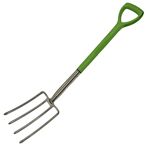 AB Tools-Toolzone Stainless Steel Digging Fork Gardening 4 Prongs Planting Farming Landscaping