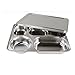 Jasni Stainless Steel Bento Box, Divided Dinner Trays With Cover, 1 Set - 5 Sections