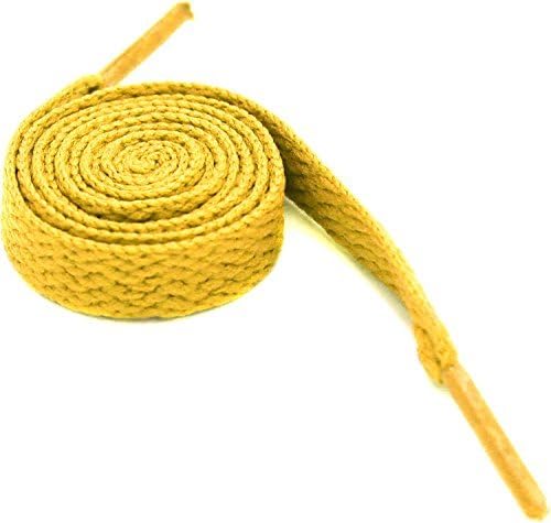 Women's Fashion Flat Shoelaces Mustard Yellow 45" Inches