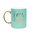 Mint Boss Lady Coffee Mug Gold Handle Coffee Mug Boss Babe Girl Boss Mug Girl Boss Coffee Mug Gift For Boss Large Gold Handle Coffee Mug, Hand Lettered Mug by Sweet Water Decor 11oz Fine Bone China