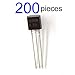 McIgIcM 200pcs 2n3906 pnp Transistor,2n3906 Bipolar (BJT) Transistors PNP 40V 200mA 250MHz 600mW Through Hole TO-92