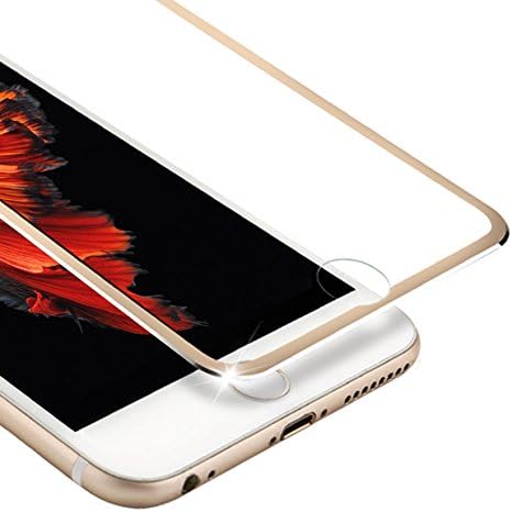 VIUME iPhone 6 / 6s Screen Protector, Premium Edge to Edge Film 3D Curved Full Coverage Tempered Glass Screen Protectors for Apple iPhone 6 / iPhone 6s 4.7" (Metal Gold)