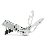 BlizeTec EDC Knife: 8-in-1 Tactical Pocket Folding Gear with Led Light (Silver)