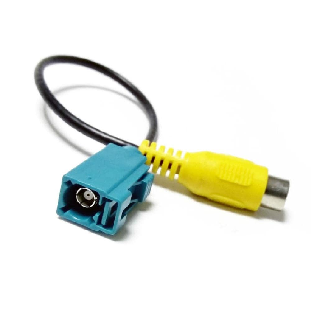 Baceyong Car Reversing Camera RCA Video adapter to Fakra Cable, Universal Reversing AV-IN Camera Video Connection RCA Cable Parking Adapter Compatible with Mercedes Benz Compatible with FORD