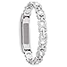 Lwsengme Silicone Bands for Fitbit Flex 2,Classic Fitness Replacement Accessories Wrist Band for 2016 New Fitbit Flex 2 Tracker (Light Metal-02)