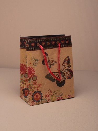 **New** Medium Paper Natural Butterfly Gift Bags - for Jewellery Present Birthdays Christmas