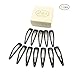 Dofash 12Pcs Epoxy Snap Hair Clips Hair Grips Metal Hair Clips 7Cm/2.75In Hair Accessories For Girls （Black ）