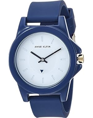 Women's Quartz Metal and Silicone Dress Watch, Color:Blue (Model: AK/3206WTNV)!