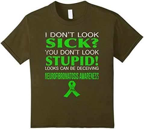 Kids Look can be deceiving neurofibromatosis awareness t shirt 8 Olive