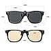 ClipShades 2 Pack Lightweight Clip-on Sunglasses and Anti Blue Ray Computer Glasses Combo with Flip Top Clip On Function for Prescription Eyeglasses Wearers