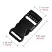 Coopay 15 Pack Plastic Buckle Adjustable Quick Side Release Buckles Replacement for Webbing Strap Pet Collar Backpack Luggage Strap Repair (5/8 Inch, Black)