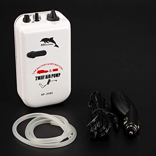 Vaorwne DC 1.5V 0.5W 3 in 1 Aquarium Air Pump Dry Battery Vehicle Car Charged Oxygen Aerator Fish Tank Oxygen Pump Air Compressor