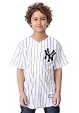 New York Yankees #27 Youth Cool Base Home Jersey (Youth Large 14/16)