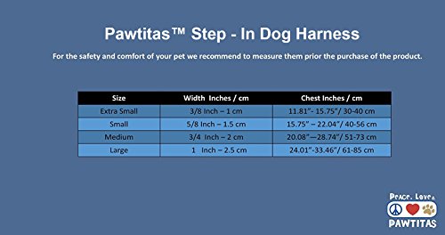 Pawtitas Pet Adjustable Solid Color Step In Puppy / Dog Harness 3/8 Inch Extra Small Blue