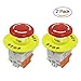 WAF Red Mushroom Cap 1NO 1NC DPST Emergency Stop Push Button Switch AC 660V 10A(2pack)