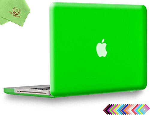 UESWILL Smooth Soft-Touch Matte Frosted Hard Shell Case Cover for MacBook Pro 13" with CD-ROM (Non-Retina)(Model:A1278)+ Microfibre Cleaning Cloth, Deep Green