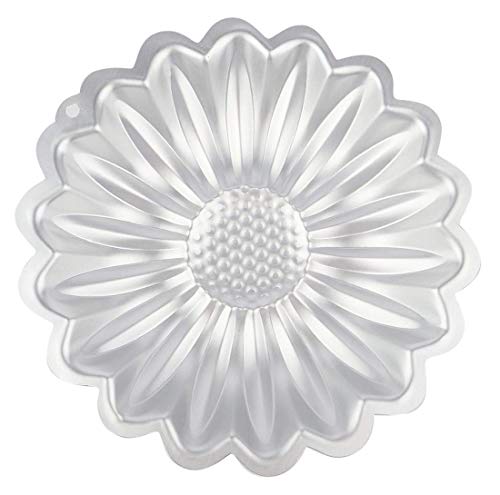 WJSYSHOP 10 Inch Sun Flower Shaped Aluminum 3D Cake Mold Baking Mould Tin Cake Pan - Sun Flower