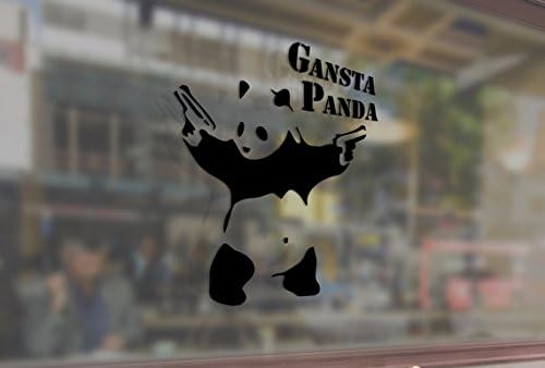 25cm Gansta Panda Fighter Banksy Art Vinyl Stickers Decals Bumper Car Auto Computer Mobile Laptop Wall Window Glass Skateboard Snowboard Helmet