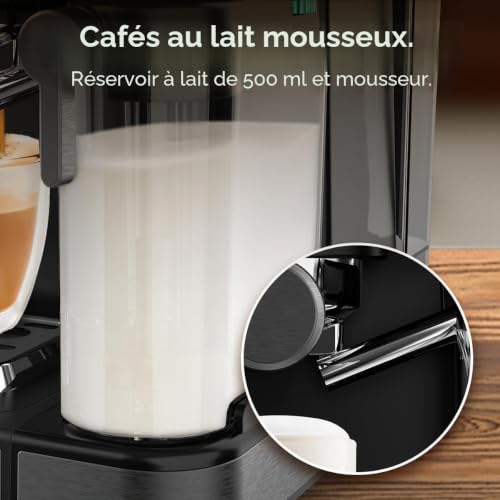 Cafetières Express Semi-automatiques Power Espresso Touch ColdBrew Latte. 1350W, 20 Bars, Froid, Tiède ou Chaud, Écran Tactile, Réservoir d'Eau 1,5L, Réservoir de Lait 500ml, Double Bras
