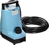Little Giant 505025 1/6 HP Submersible Utility Pump, 5-MSP 115 Volt 1200 GPH