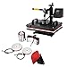 Mophorn Heat Press Machine 5 In 1 Combo Heat Presses Digital Control Heat Transfer Vinyl with Transfer Silicone and Cotton Pad for T-Shirt Mug Hat Plate (5 IN 1)