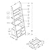 Monarch Specialties , Bookcase, Ladder with 2-Storage Drawers, Cappuccino, 69
