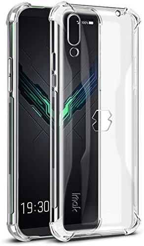 Case for Xiaomi Black Shark 2 + Anti-Explosion Screen Protector, [Reinforced Corners] [Shock Absorption] [Non Slip Grip] BlackShark 2 Transparent Soft Gel Full Protection Flexible TPU Bumper Cover