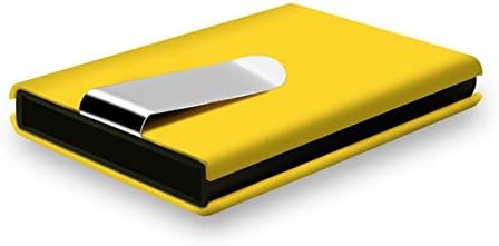 LXJ STORE RFID Blocking Credit Card Holder, Stainless Steel Card Holder protector Case for Travel and Work, Credit Card Case for Business Cards, Steel Metal Slim Wallet, Metal ID Case (orange)