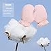 Baby Winter Mittens Kids Waterproof Warm Ski Mittens(4-48M) (pale pink (reverse side: pomegranate pink))