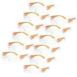 JORESTECH Eyewear Protective Safety Glasses, Polycarbonate Impact Resistant Lens Pack of 12 (Orange)